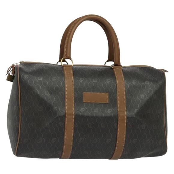 DIOR Honeycomb Canvas Boston Bag Pvc Black Gold - Picture 1 of 12